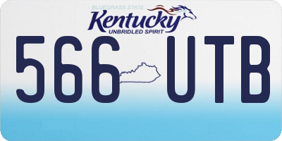 KY license plate 566UTB