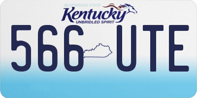 KY license plate 566UTE