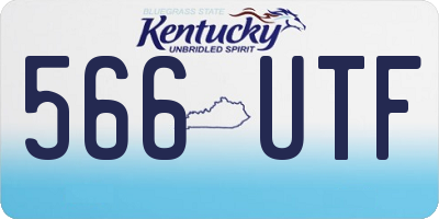 KY license plate 566UTF