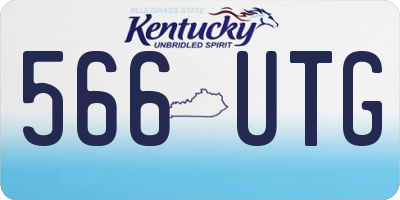KY license plate 566UTG