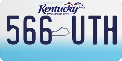 KY license plate 566UTH