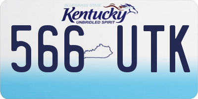 KY license plate 566UTK