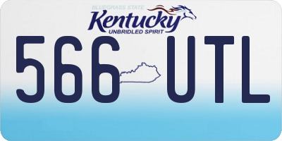 KY license plate 566UTL