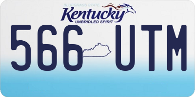 KY license plate 566UTM