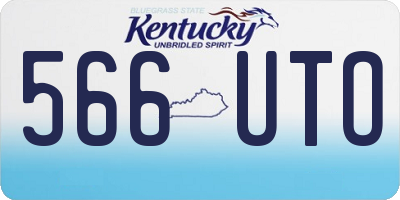 KY license plate 566UTO