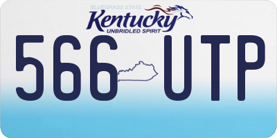 KY license plate 566UTP