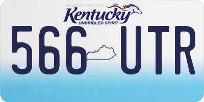 KY license plate 566UTR