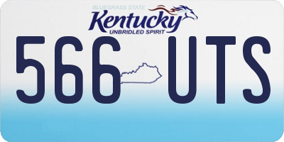 KY license plate 566UTS