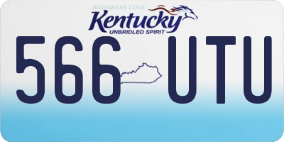 KY license plate 566UTU