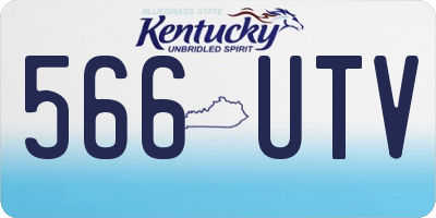 KY license plate 566UTV