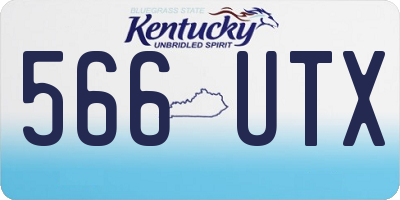 KY license plate 566UTX
