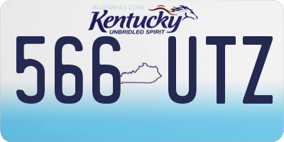 KY license plate 566UTZ