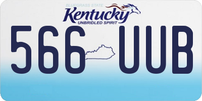 KY license plate 566UUB