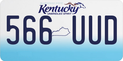 KY license plate 566UUD