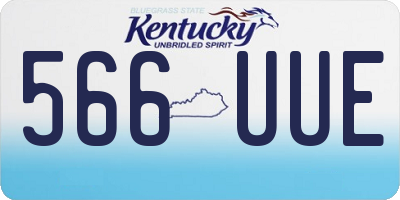 KY license plate 566UUE