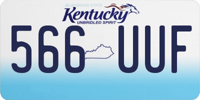 KY license plate 566UUF