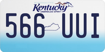 KY license plate 566UUI
