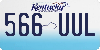 KY license plate 566UUL