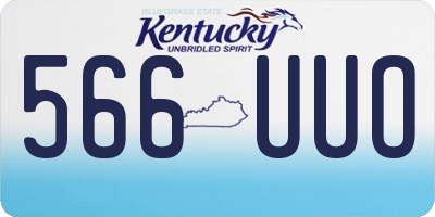 KY license plate 566UUO
