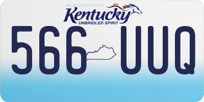 KY license plate 566UUQ