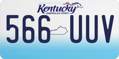 KY license plate 566UUV
