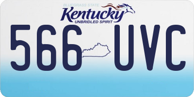 KY license plate 566UVC