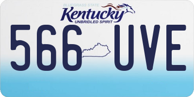 KY license plate 566UVE