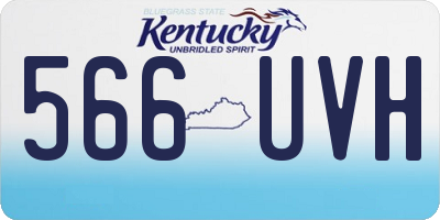 KY license plate 566UVH
