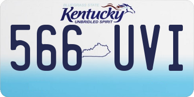 KY license plate 566UVI