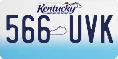 KY license plate 566UVK