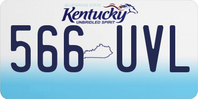 KY license plate 566UVL
