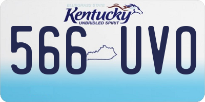 KY license plate 566UVO