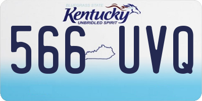 KY license plate 566UVQ