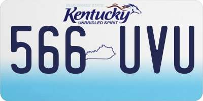 KY license plate 566UVU