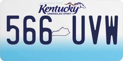 KY license plate 566UVW