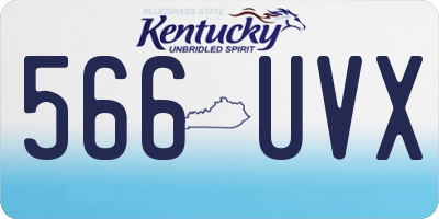 KY license plate 566UVX