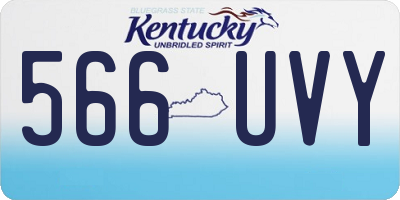KY license plate 566UVY