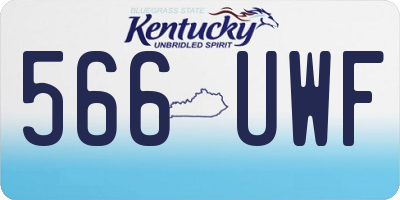KY license plate 566UWF