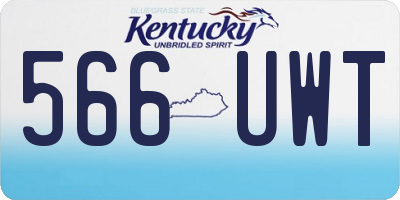 KY license plate 566UWT