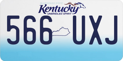 KY license plate 566UXJ