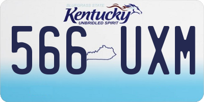 KY license plate 566UXM