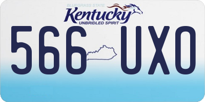 KY license plate 566UXO