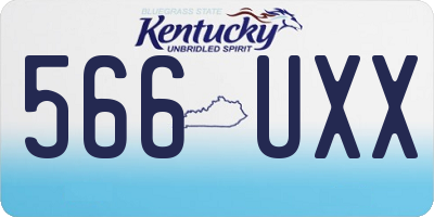 KY license plate 566UXX
