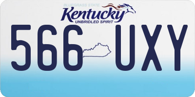 KY license plate 566UXY