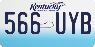 KY license plate 566UYB
