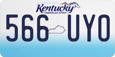 KY license plate 566UYO