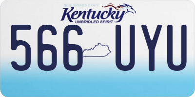 KY license plate 566UYU