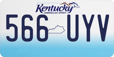 KY license plate 566UYV
