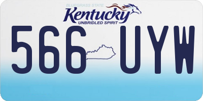 KY license plate 566UYW