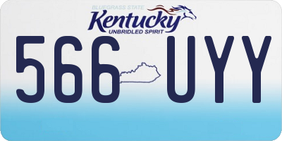 KY license plate 566UYY